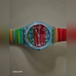 Swatch Multicolor Striped Watch